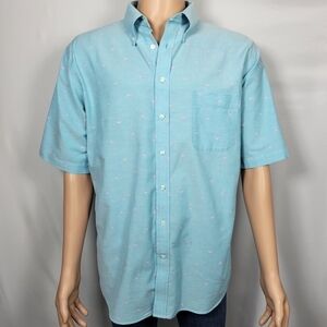 Stafford Button Down Flamingo Pattern Shirt